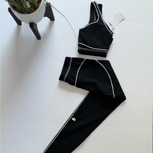 ALO Yoga Black Set with White Accents